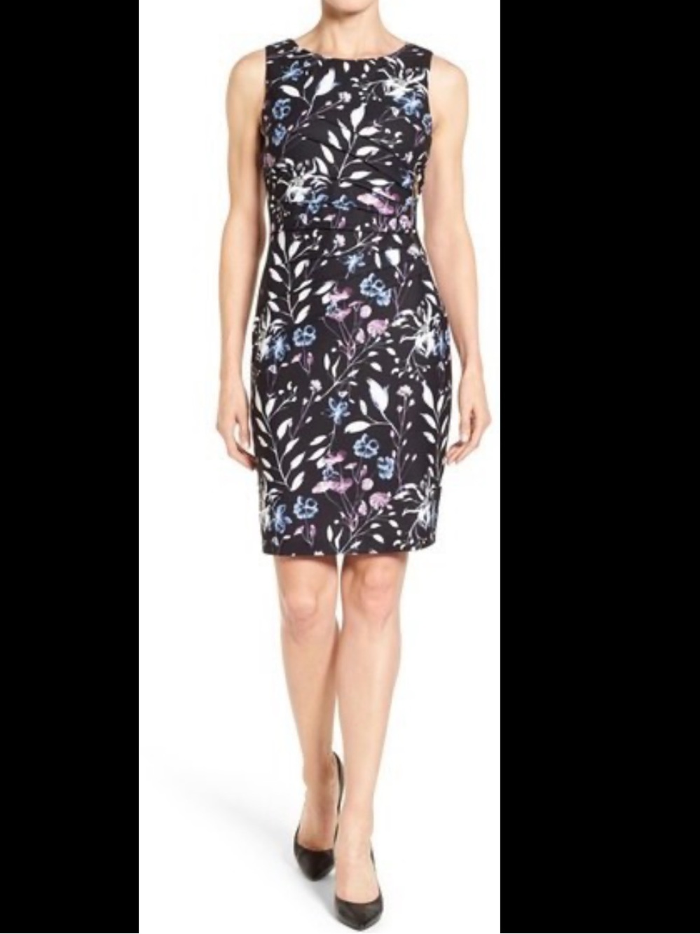 Ivanka Trump Floral Sheath Dress - Sleeveless